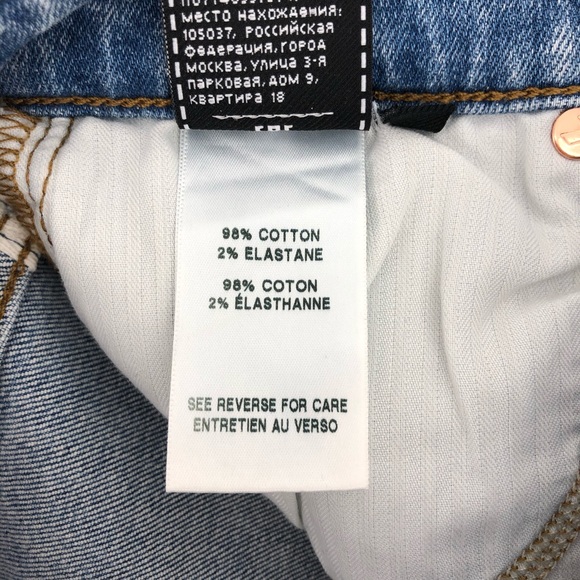 7 For All Mankind Blue The High Waist Skinny Jeans - Picture 9 of 10